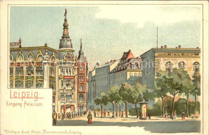 LEIPZIG Sachsen Eingang Petersstrasse Kuenstlerkarte