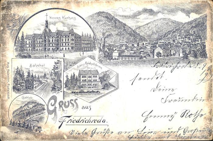 Friedrichroda Neues Kurhaus Bahnhof Schloss Reinhardsbrunn Gottlob Litho