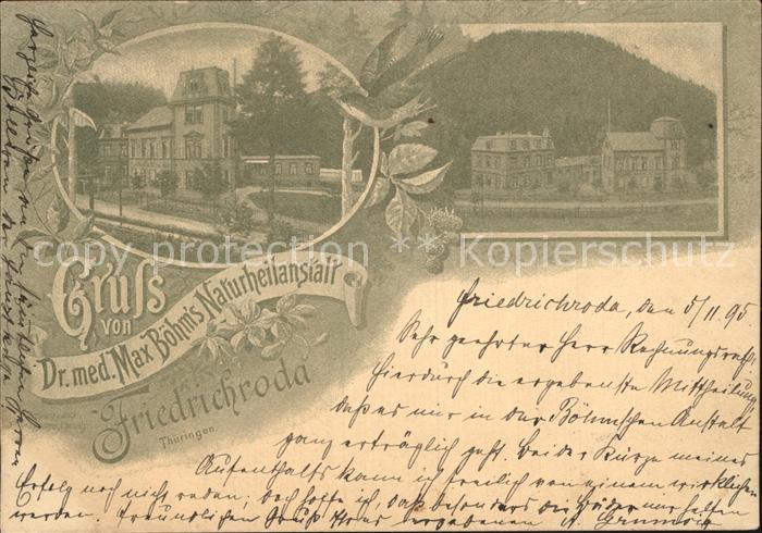 Friedrichroda Dr med Max Boehm's Naturheilanstalt