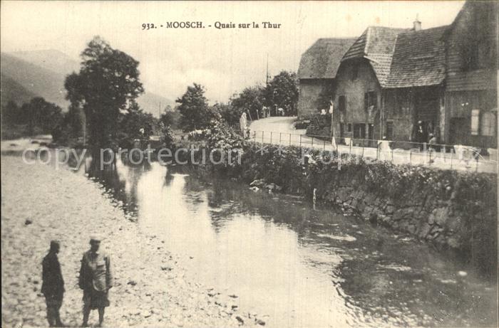 Moosch Haut Rhin Alsace Quai sur la Thur