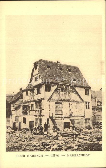 Strassburg Elsass Marbachhof Zerstörung