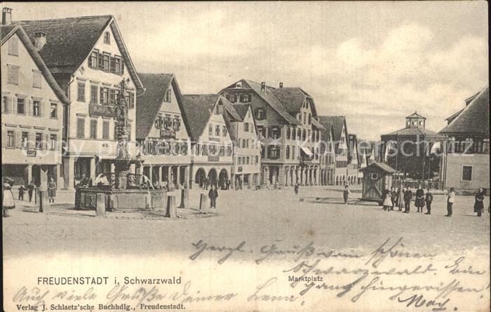 FREUDENSTADT BW Marktplatz Brunnen