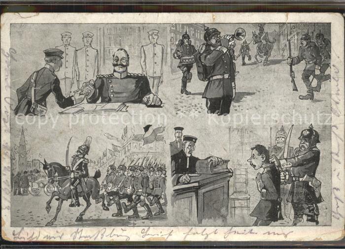Strassburg Elsass Karikatur Soldaten Gedicht