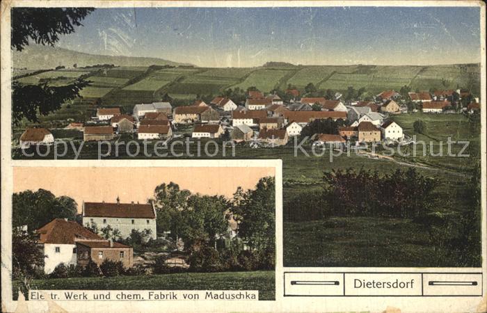 Dietersdorf Schoensee Elektrisches Werk Chemische Fabrik Maduschka