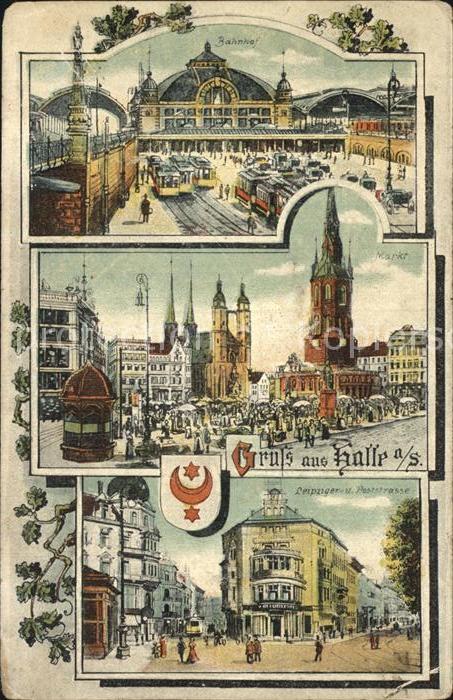 Halle Saale Bahnhof Leipziger Poststrasse Kirche