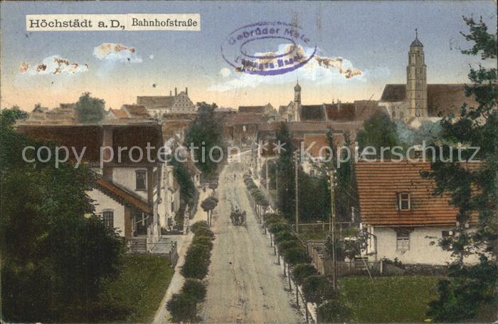 Hoechstaedt Donau Bahnhofstrasse Ortsansicht