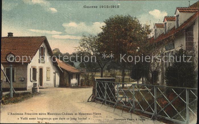 Elsass Alsace Front Montreux Chateau Montreux Vieux Krieg 1914 1916