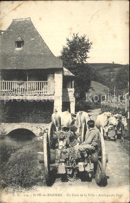 Bigorre Hautes Pyrenees Region Ochsenkarren