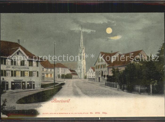 Amriswil TG Kirche Mondscheinkarte
