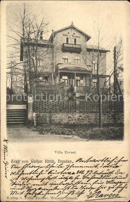 DRESDEN Elbe Weisser Hirsch Villa Urvasi