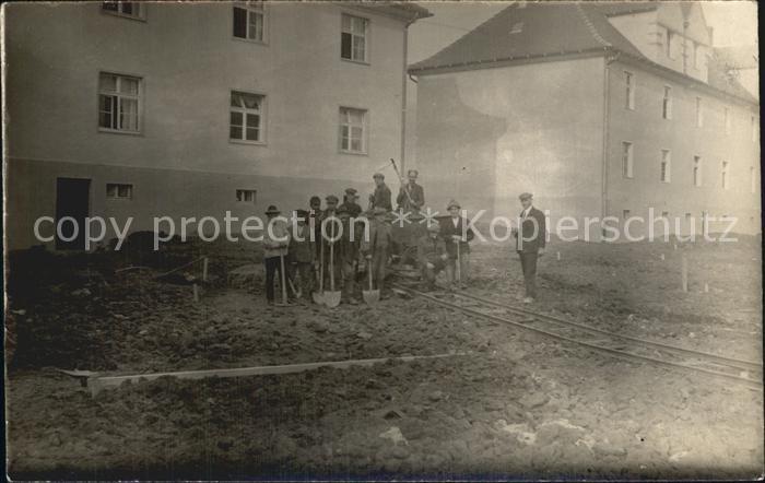 Merseburg Saale Bauarbeiter Schienen Lore