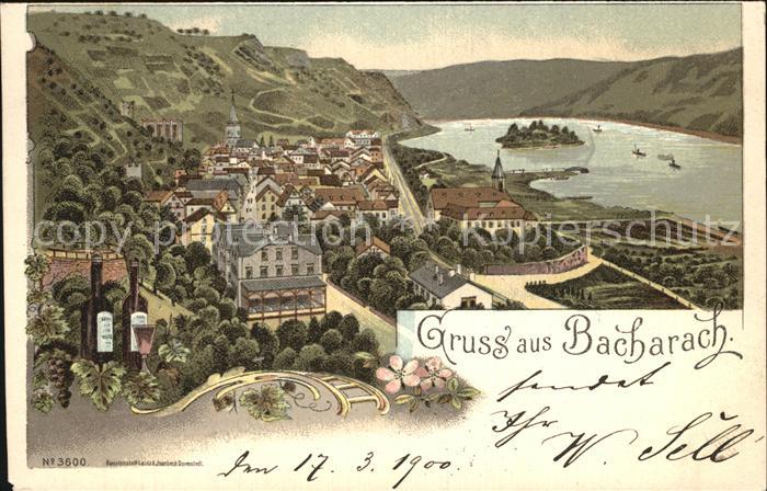 Bacharach Rhein Panorama Kirche Schloss