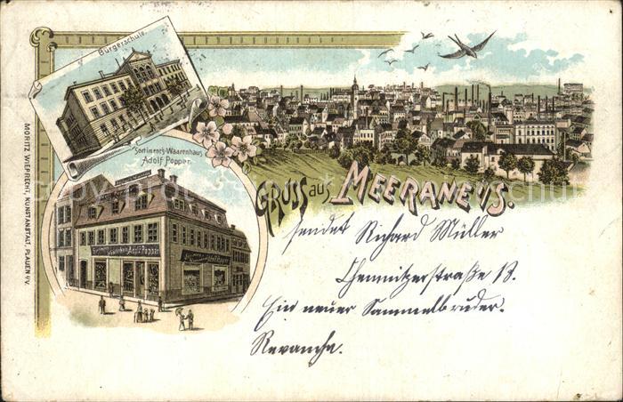 Meerane Buergerschule Sortiment Warenhaus Adolf Popper