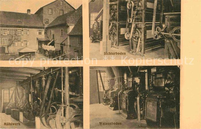 Nieder-Eschbach Walzenmuehle von Karl Laupus Sichterboden Walzenboden Muehlwerk