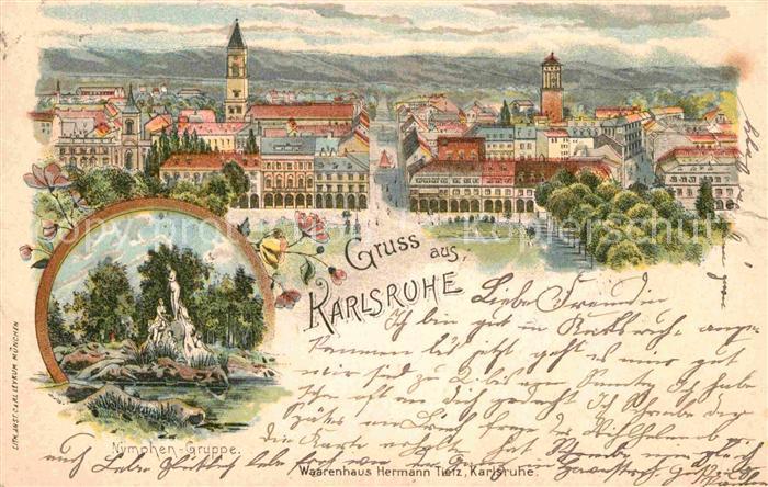 Karlsruhe Baden Nymphen-Gruppw