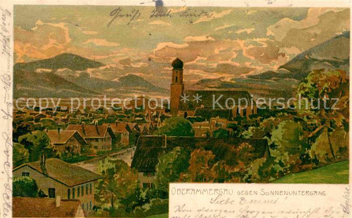 OBERAMMERGAU Bayern Kuenstlerkarte