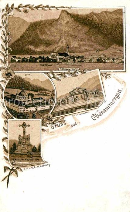 OBERAMMERGAU Bayern Ettal Kloster Kreuzigungsgruppe
