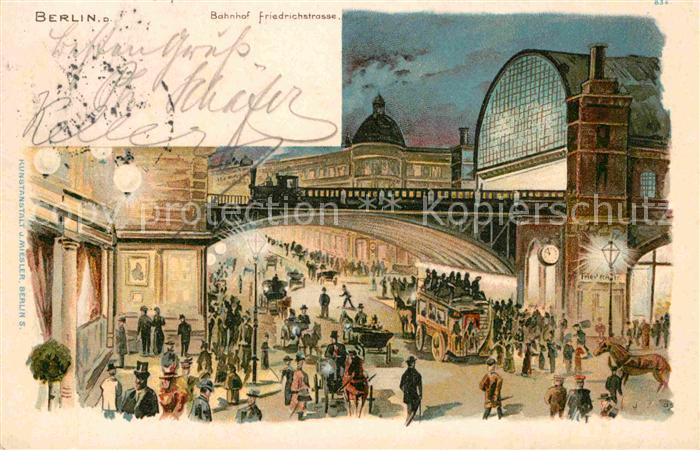 BERLIN  CITY Bahnhof Friedrichstrasse Pferdebahn