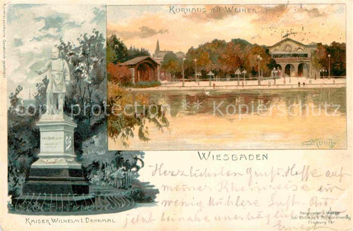 Wiesbaden Kurhaus mit Weiher