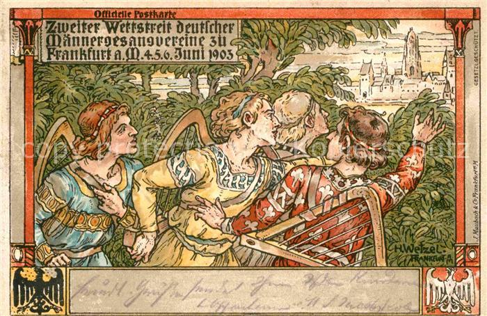 Frankfurt Main Zweiter Wettstreit deutscher Maennergesangsvereine