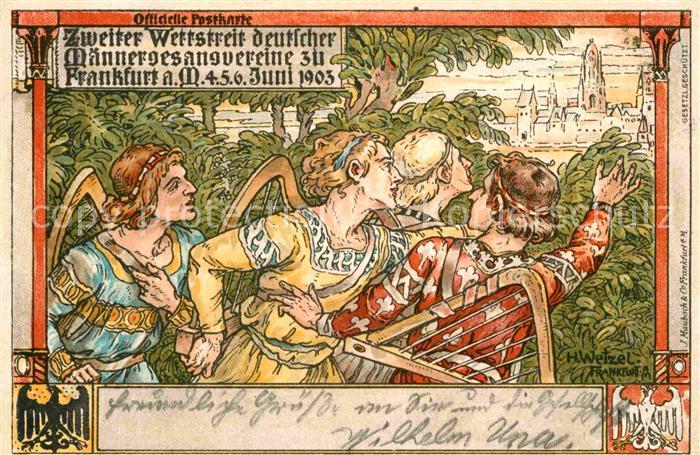 Frankfurt Main Zweiter Wettstreit deutscher Maennergesangsvereine