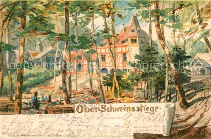 Frankfurt Main Oberschweinsstiege Kuenstlerkarte