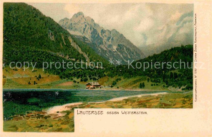 Lautersee Mittenwald Gegen Wetterstein