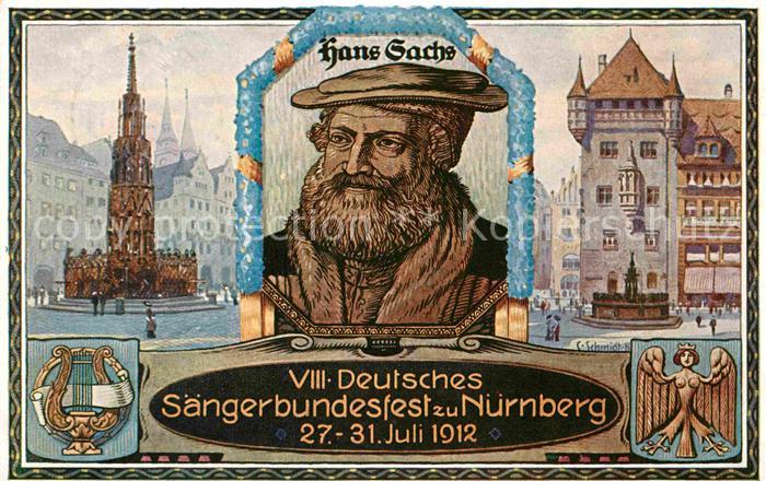 NueRNBERG  CITY Hans Sachs 8. Deutsches Saengerbundesfest
