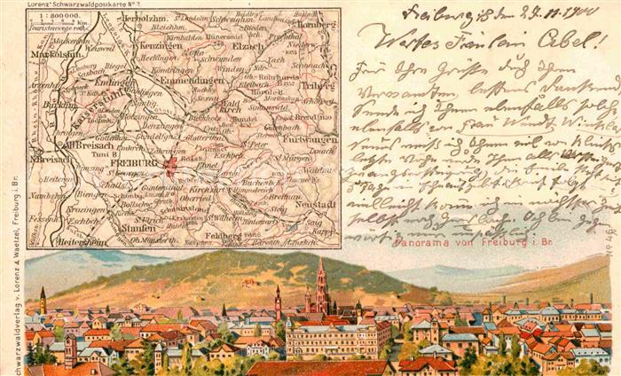 Freiburg Breisgau Panorama mit Muenster