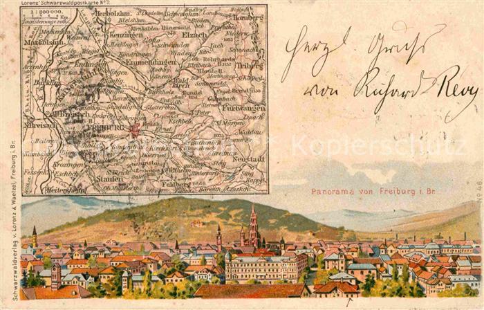 Freiburg Breisgau Panorama mit Muenster