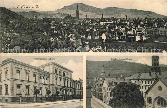 Freiburg Breisgau Panorama Chirurgische Klinik Krankenhaus