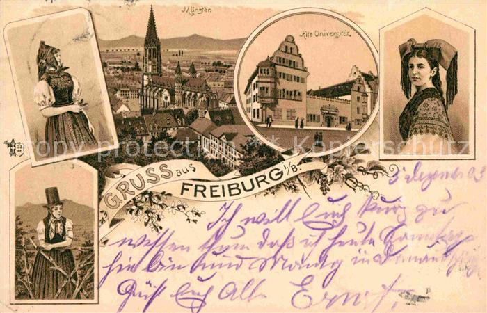 Freiburg Breisgau Muenster Alte-Universitaet Trachten