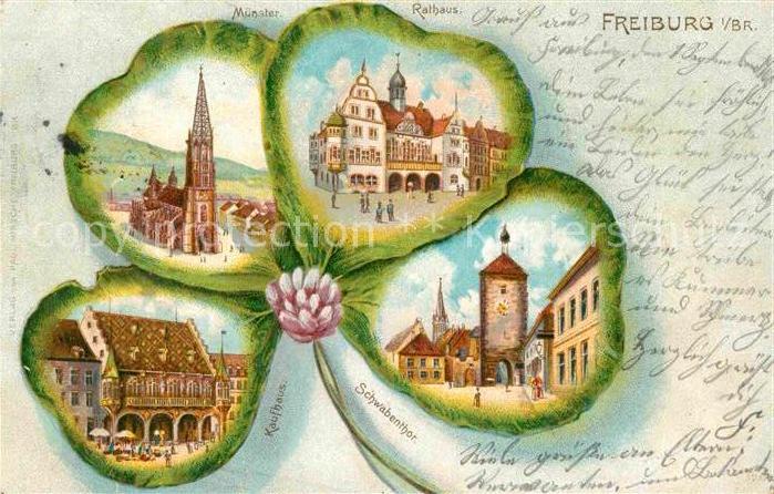 Freiburg Breisgau Kaufhaus Schwabenthor Rathaus Muenster