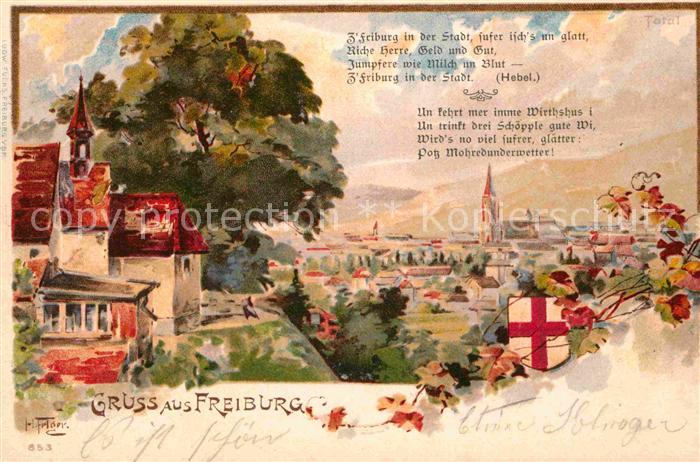 Freiburg Breisgau Kuenstlerkarte