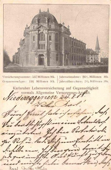 Karlsruhe Baden Lebensversicherung Versorgungsanstal