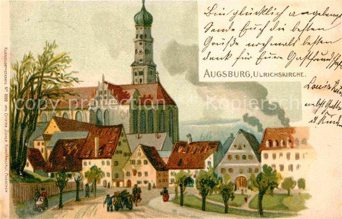 Augsburg Ulrichkirche Kuenstlerkarte