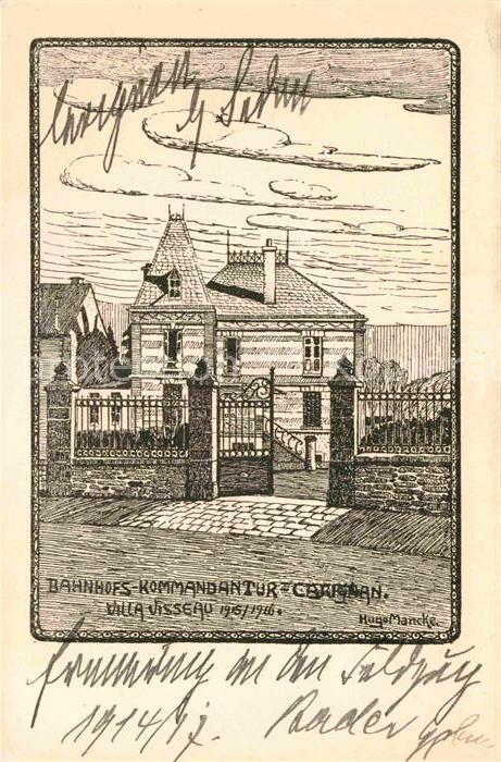 Carignan Bahnhofs-Kommandantur Villa Visseau Kün