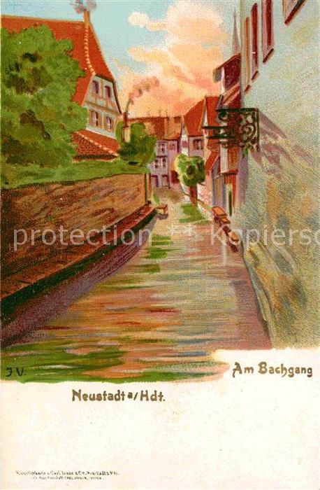 Neustadt Haardt Am Bachgang Kuenstlerkarte