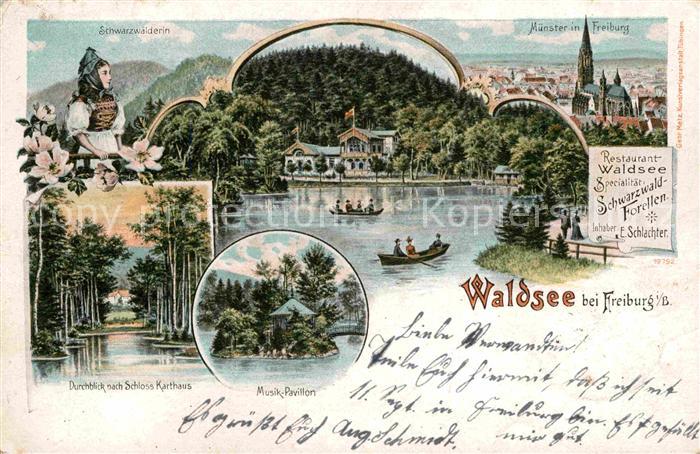 Freiburg Breisgau Waldsee Schloss Karthaus Muenster Tracht