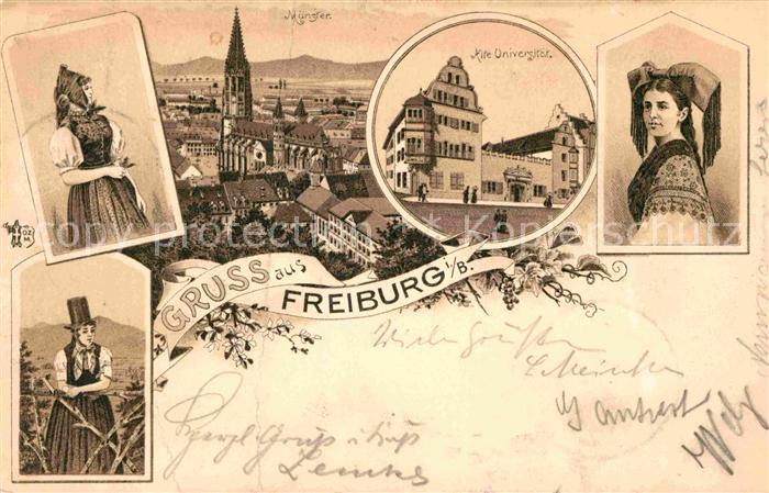Freiburg Breisgau Alte Universitaet Muenster Trachten