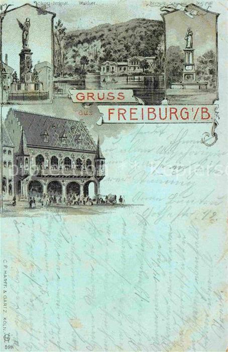 Freiburg Breisgau Sieges-Denkmal Waldsee Kaufhaus