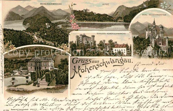 Hohenschwangau Alpsee Schloss Neuschwanstein Linderhof