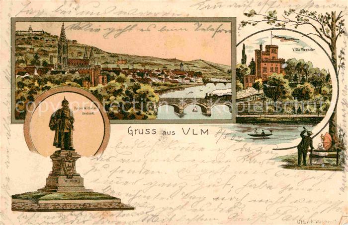 Ulm Donau Kaiser Wilhelm Denkmal Villa Wechsler