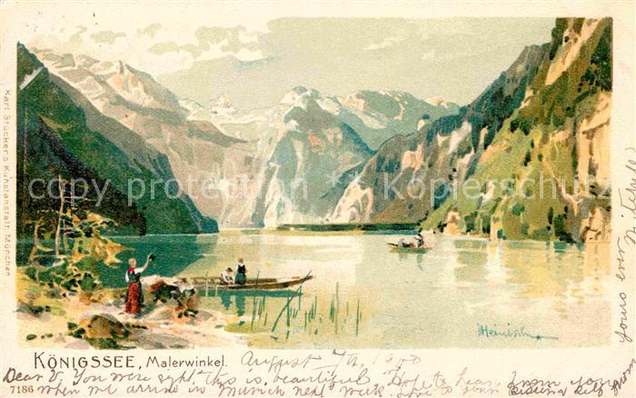 Koenigssee Malerwinkel Kuenstlerkarte