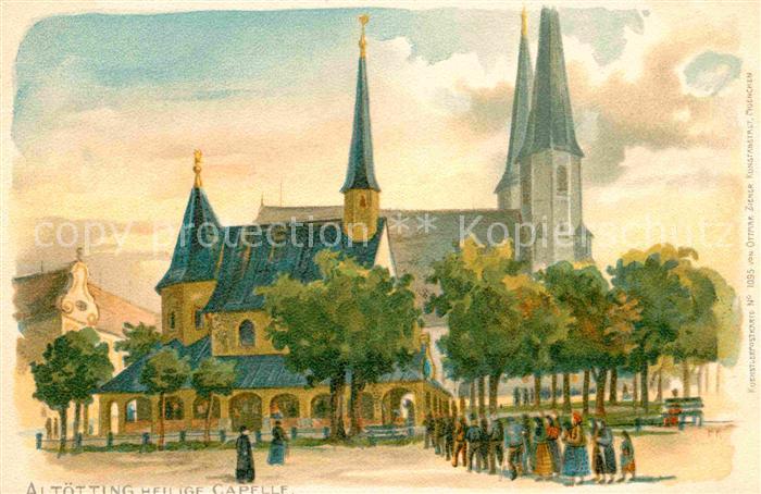 ALToeTTING Bayern Heilige Kapelle Kuenstlerkarte
