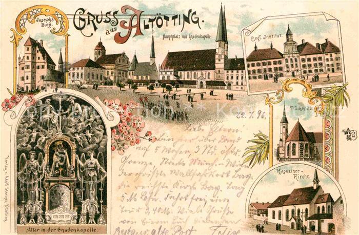 Altoetting Englisches Institut Josephsburg Kapuziner-Kirche Altar in Gnadenkapel