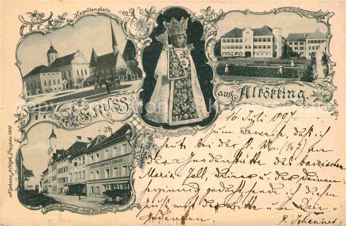 Altoetting Kapellenplatz Englisches Fraeuleininstitut Gasthof Scharnagel