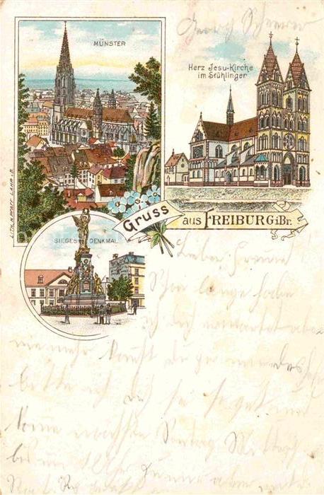 Freiburg Breisgau Muenster Herz-Jesu-Kirche im Stuehlinger Siegesdenkmal