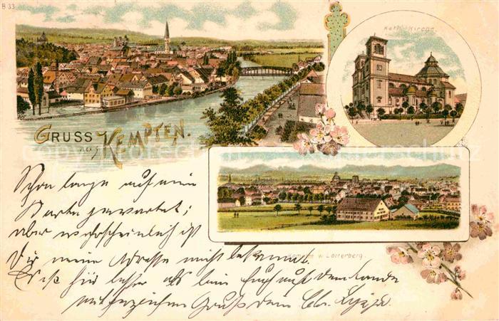 Kempten Allgaeu Kirche Flusspartie