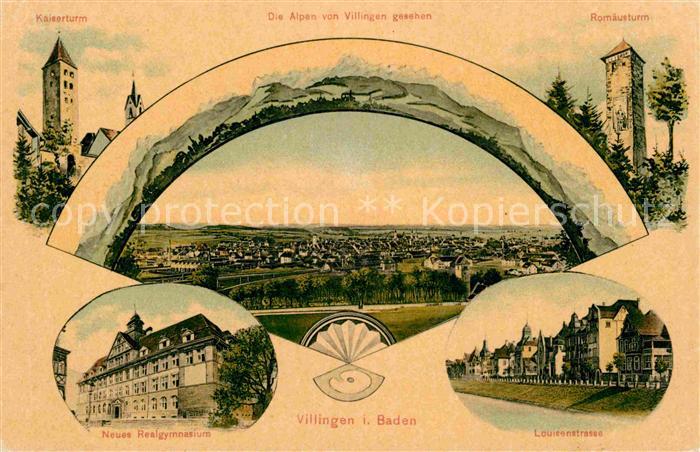 Villingen-Schwenningen Neues Realgymnasium Louisenstrasse Romaeusturm Kaiserturm